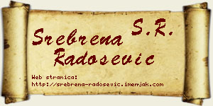 Srebrena Radošević vizit kartica